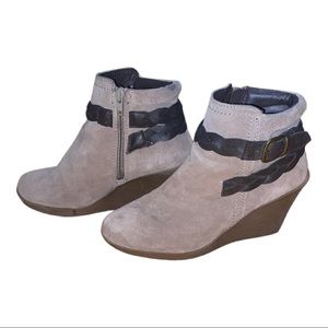 Genuine leather wedges size 7